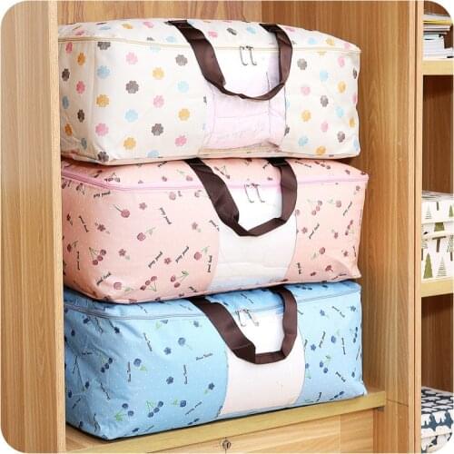 Portable Clothing Organizer Oxford Clothes Storage Box Quilt Duvet Storage Bin Underwear Storage Boxes Organizer