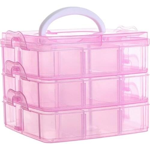 Transparent Portable Large Jewelry Organizer Removable Grids Jewelry Storage Rings Necklaces Box Container Case Display