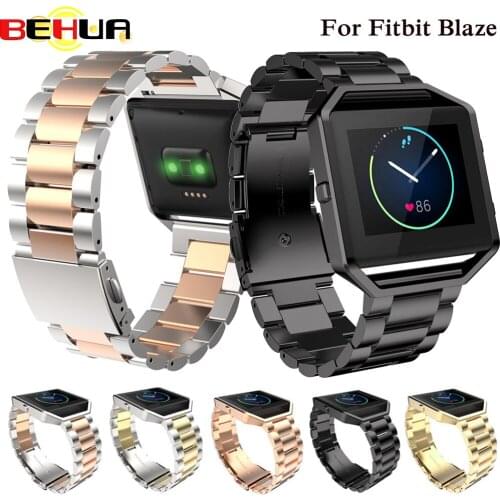 23mm Fashion Stainless Steel Wrist watchBand Strap For Fitbit Blaze Smart Watch Band For Women Men Watch Accessories Bracelet