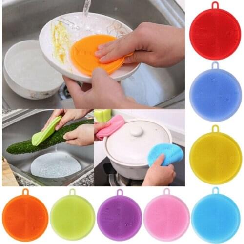 Silicone Scrubbers Dishwashing Brush Cleaning Brushes For Pot Pan Dish Bowl Flower Shape Multifunctional Kitchen Washing Tool