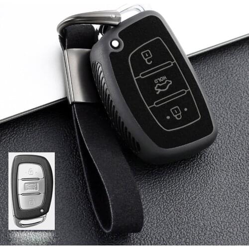 Tpu For Hyundai Tucson Elantra Sonata Retro Leather Smart Key Case Cover keychain keyless