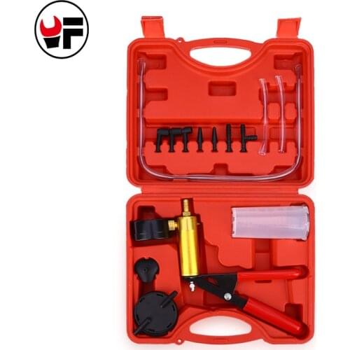 High Quality Car Auto Hand Held Vacuum Pistol Pump Brake Bleeder Adaptor Fluid Reservoir Tester Kit 2 in 1 Tool Kits DN161