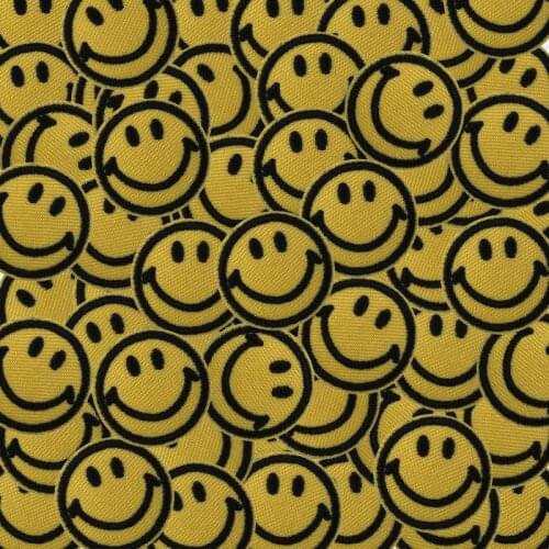 Smiling Face Badge for DIY Sewing Clothing Making Accessories Handmade 3 cm in Diameter Yellow