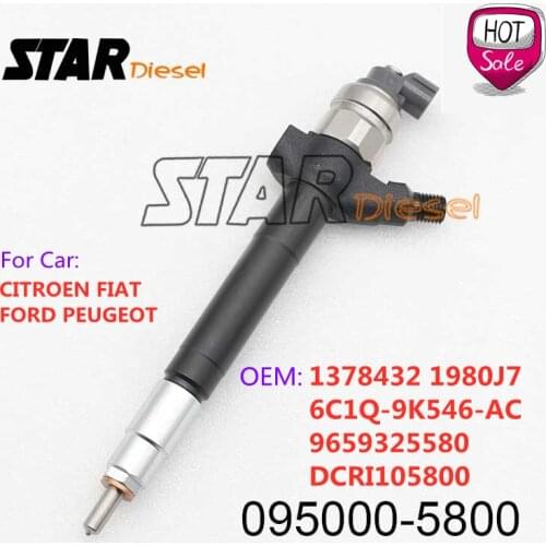 095000-5800 Injector Nozzle Valve OEM 1378432 6C1Q-9K546-AC 1980J7 9659325580 DCRI105800 For CITROEN FIAT FORD PEUGEOT