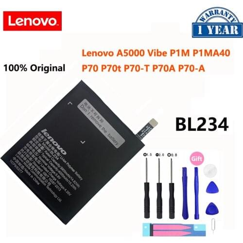 100% Original Real 4000mAh BL234 Battery With 3M glue sticker for Lenovo P70 P70t P70-T P70A P70-A A5000 Vibe P1M P1MA40