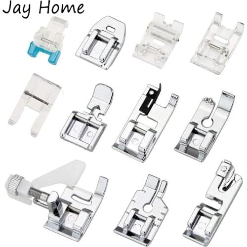11Pcs Snap On Sewing Machine Presser Feet Set DIY Embroidery Stitching Sewing Presser Foot for Low Shank Home Sewing Machine