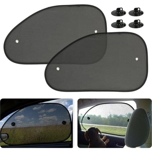 2/5pcs Auto Interior Accessories Sunshield Mesh Anti-uv Sunproof Sleeping Reading Net Yarn Insulated Sunshade Rear Side Block