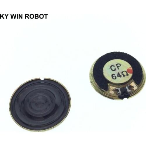 2pcs/lot New Ultra-thin Mini speaker 64 ohms 0.5 watt 0.5W 64R speaker Diameter 20MM 2CM thickness 3MM