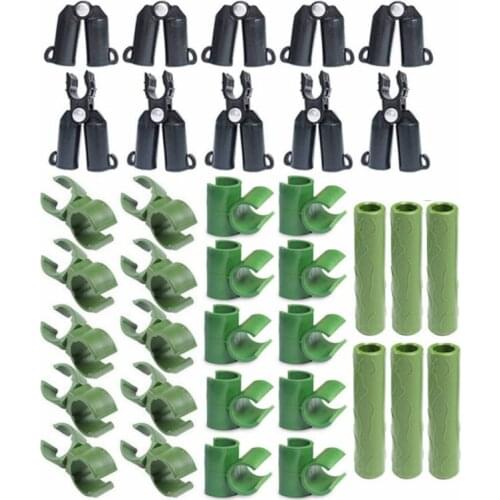 30/36Pcs A-Type Bracket Climbing Frame Set Plant Pile Connector Clip Connecting Cross-buckle Fixing Joints Plastic Garden Tools