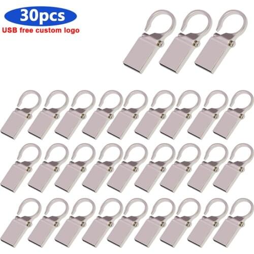 30pcs/lot High Speed usb 2.0 metal pen drive 32gb 16gb 8gb usb flash drive pendrive memory stick 64gb 128GB usb 2.0 flash Stick