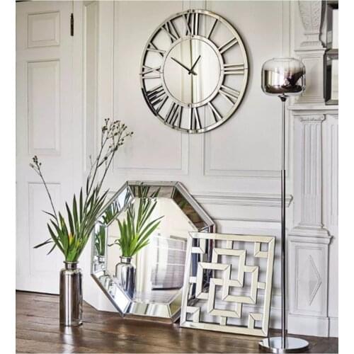 80 cm plexiglass mirror wall clock very fashionable and fancy