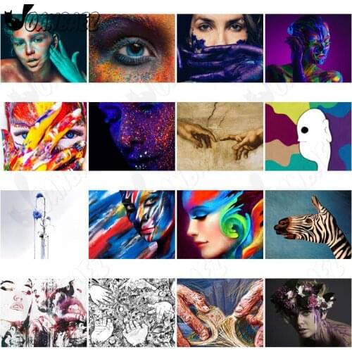 Abstract Painted Character Diamond Painting 5D Diy Wall Art Creative Graffiti Square Diamond Mosaic Poster Home Room Decoration