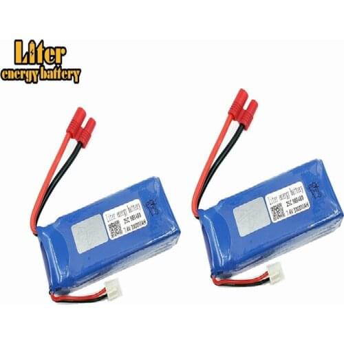 2pcs Lipo 2S RC Drone Syma X8C Lipo Battery 7.4V 3000mah 903480 X8W For Wltoys V262 X8W X8C X8 Quadcopter Helicopter Spare Part