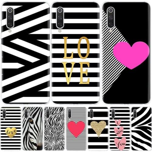 Black white Zebra Stripe Phone Case for Xiaomi Redmi Note 10 9 9S 8T 8 7 8A 7 7A 6 6A 9A 9C S2 K20 K30 Pro Fashion Cover Coque
