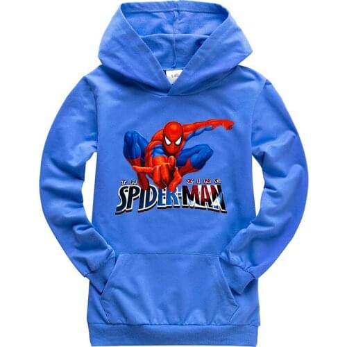 Disney Kids Hoodies Spiderman Printed Hoodie Sweatshirts Boys Girls Cartoon Causual Sweatshirt Children Clothes