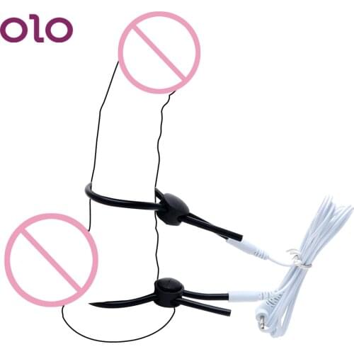 OLO Cock Stimulator Penis Extender Electric Shork Penis Rings Masturbation Medical Themed Toys Sex Toys For Men