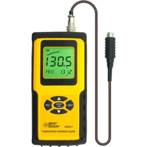 Thickness Gauge Tester Meter Digital Handheld Film Coating Measuring Range 0-1800um