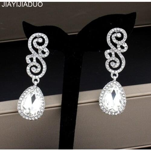 Jiayi jiaduo Wedding jewelry earrings for glamour women accessories gifts gold/silver color dropshipping