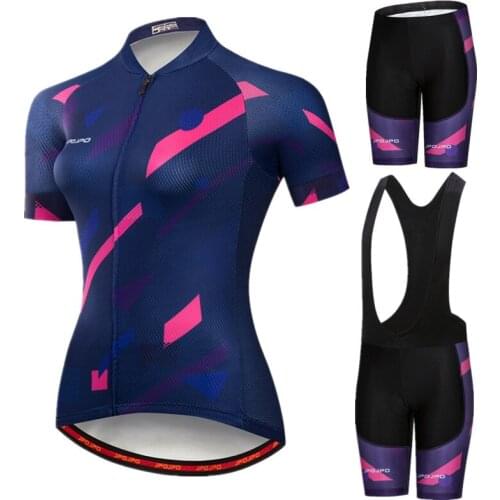 JPOJPO Summer Cycling Pro Jersey Set Women Breathable Mountain Bike Clothing Quick Dry Cycling Wear Racing Bicycle Clothes Roupa