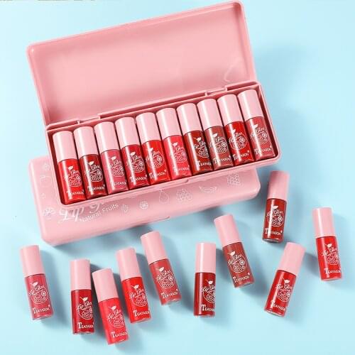 Mini Lipstick Velvet Lip Gloss Oil Waterproof Lasting Volumizing Lip Glazed Makeup Maquillaje Sexy Liquid Lipstick 10PCS