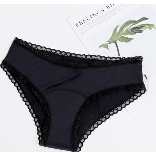 VIP New Four Layers Leakproof Menstrual Panties Sexy Lace Underwear Women Physiological Period Pants Antibacterial Briefs Plus