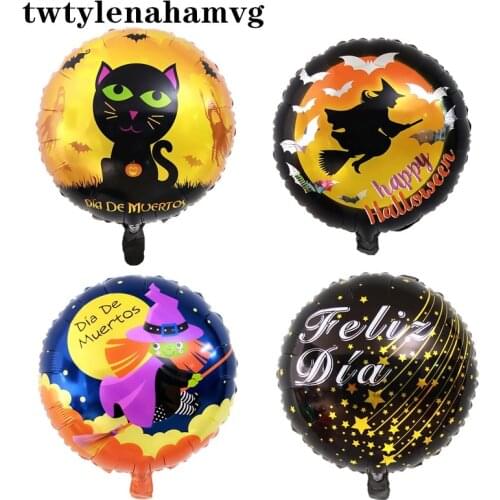 New Round Quadrilateral Cartoon Character Special-Shaped Self-Sealing Inflatable Foil Halloween Balloon Party Decoration Toy