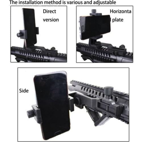 New Mobile Phone Bracket Adjustable 360 Degree Rotation 20 mm Guide Rail Hunting Installation Adapter