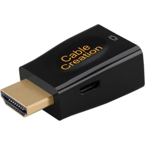 HDMI to VGA Adapter,HDMI HDTV to VGA Converter Android USB power supply interface adapter with for laptop connection projector
