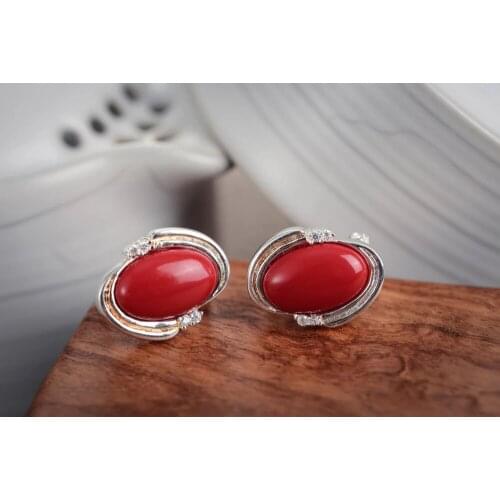 Luxury Jewelry Girls Earrings Green gem Coin Marcasite Earrings valentines gift Stud Lovely jewelry EARRING