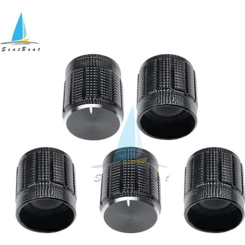 5PCS/lot 6mm Potentiometer knobs Caps Knurled Shaft Potentiometer Control Knob Diameter 15mmx17mm Aluminum Switch Knob