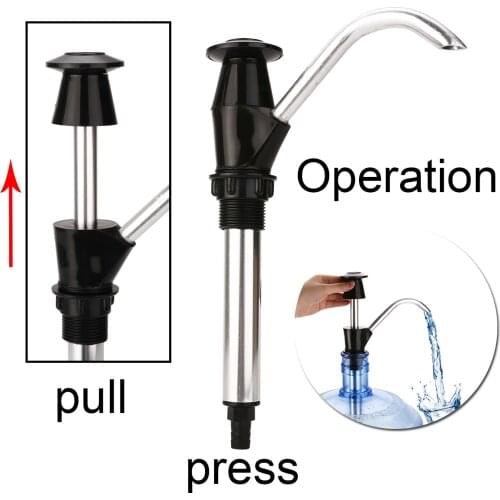 Manual Water Bottle Pumping Faucet Caravan Sink Aluminum Water Hand Pump Tap Camping Trailer Motorhome Drinking Replacement