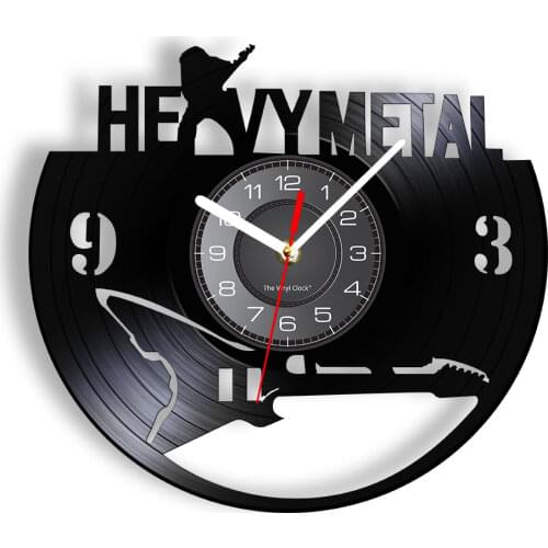 Heavy Metal Rock N Roll Modern Vinyl Record Wall Clock Music Band 3D Handmade Wall Watch Music Lover Gift