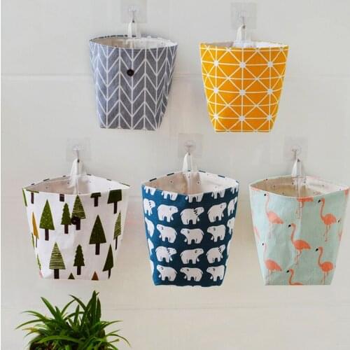Storage Bag Wall Door Hanging Organizer Home Decoration Small Pocket Bathroom Holder Office Desktop Decor Supplies Bag Organiser