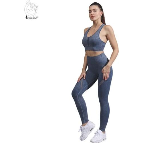 Women Tracksuit Suits Hollow out Fitness Gym Clothing Sports Bra+Leggings Workout Clothes Sportswear Seamless Yoga Sets
