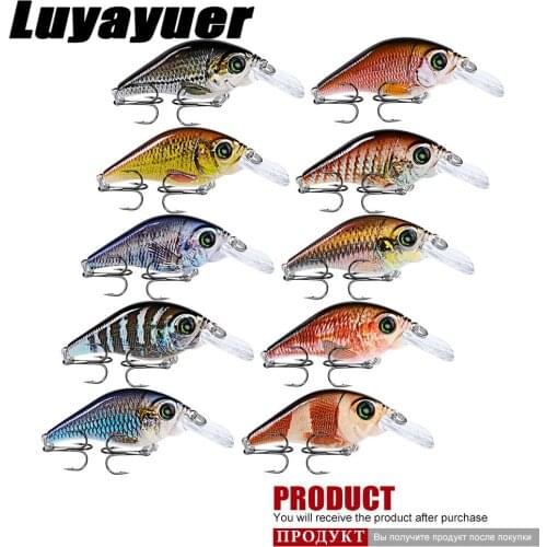 10Pcs Minnow Fishing Lure 78mm/12G Pesca Hooks Fish Wobbler Tackle Crankbait Artificial Crank Hard Bait