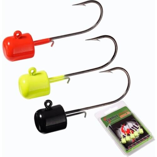2.5g/3.5g/5g/7g 5 Pcs Fishing Hook Jig Head Soft Lure Bait Perch Bass Trout Haken Fishhook Tackle