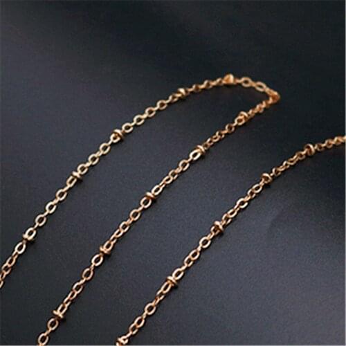 WKOUD 10m (32ft) plating Kc Gold Clip bead chain Singapore twisted chain bracelet necklace DIY handmade jewelry