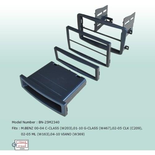 Car Fascias 2 Din Audio Panel Frame For 2000~04 C Class W203 2001~10 G Class W467 ML W163 2002~05 CLK C209 Viano W369 2004~10