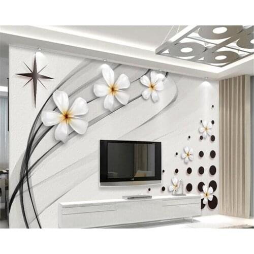 Beibehang wall paper for kids room behang Custom black and white embossed floral wallpaper TV background wall papers home decor