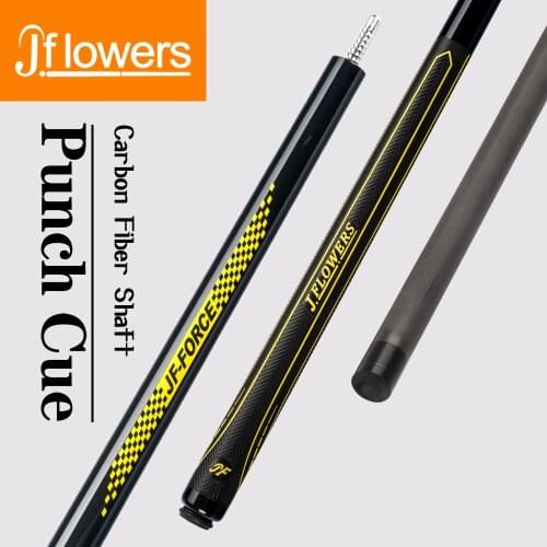 JFLOWERS JF-BK1/2 Billiards Punch Cue 13.8mm Carbon Shaft Professional 3/8*8 Radial Pin Joint Carbon Cue Stick Billard Break Cue
