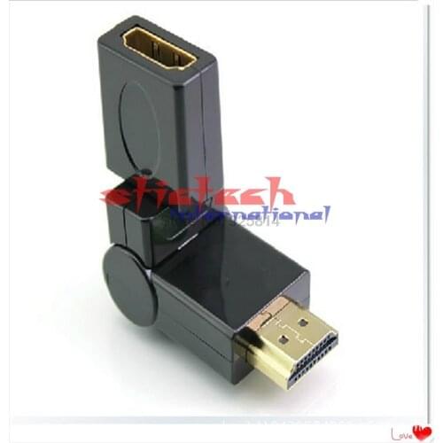 By dhl or ems 100pcs 360 Degree Rotation Swivel HDMI Male to HDMI Female Adjustable Cable Adapter Converter For HDTV