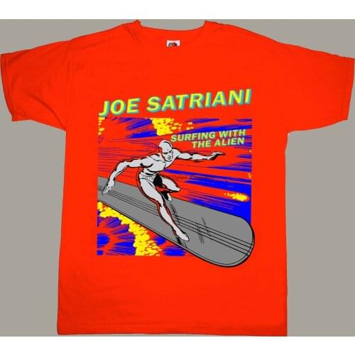 Joe Satriani-Surfiwbr ng With the Alien... Red T-Shirt (S-XXL)... Guitar God