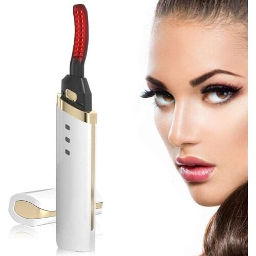 Heated Eyelash Curler Electric Heated Lash Curler with 3 Temperature modes USB Rechargeable Quick Natural Curling& Long Lasting