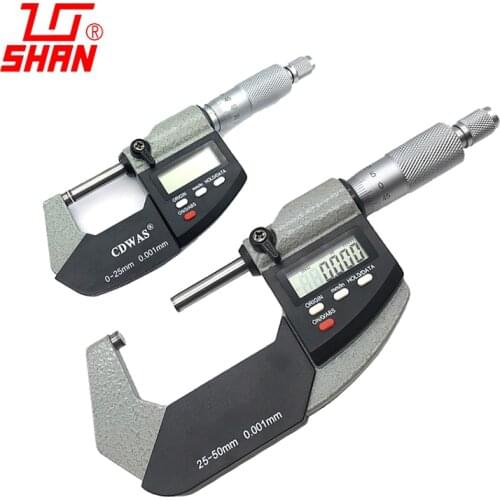 Electronic Outside Micrometer 0-25mm 25-50mm 50-75mm Digital Micrometer Caliper Gauge 0.001mm Meter Micrometer Measure Tools