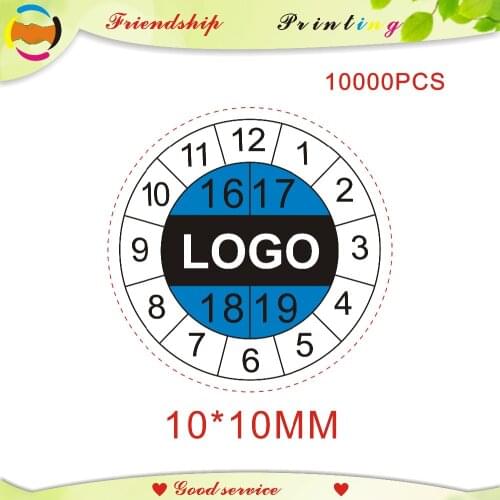 Design and free shipping Fragile paper labels the warranty stickers time label label printing label custom 10*10MM