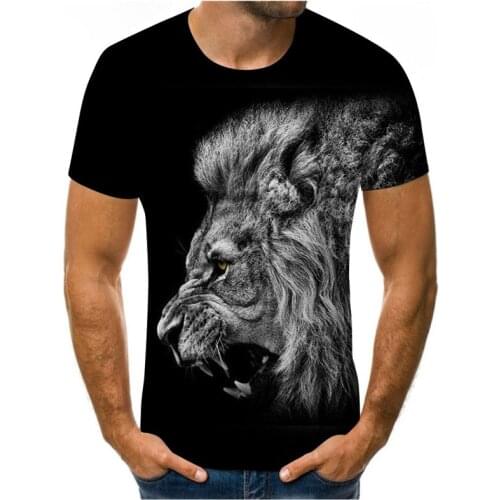 2021 New 3D Tshirt Tiger T-shirt Men Lion Shirt Print Animal Tshirt Printed Harajuku Funny T shirts Mens Clothing summer Cool