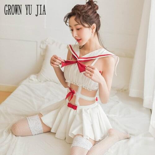 Cosplay Sexy Costume Erotic Student Uniform Porno School Uniform Dress Ecoliere Hot Skirt Sex White Naughty Lingerie Role Play