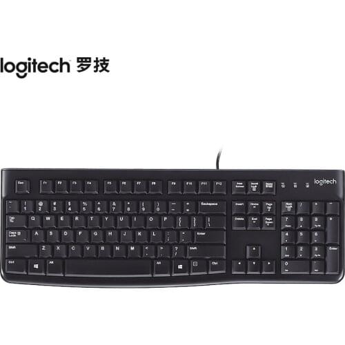 Logitech K120 Black/White USB Wired Keyboard Mouse and keyboard set PC Desktop Laptop Office 104 keys Full Size Keyboard