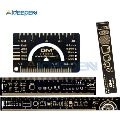 4pcs/set 4cm 15cm 20cm 25cm Multifunctional PCB Ruler Measuring Tool Resistor Capacitor Chip IC SMD Diode Transistor Package