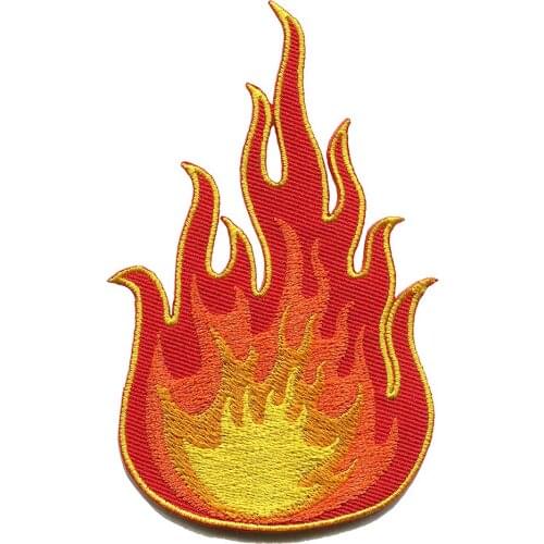 Fire Cool Embroidery Motorcycle Biker Iron on Patches Punk Fashion Clothing Accessories Badges Custom Sewing DIY Vests Jackets